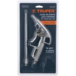 Juego de pistola Sopleteadora con 2 Boquillas Diseño Compacto, 1/4 NPT, PISO-363 10647 Truper Truper-Juego de pistola Sopleteado