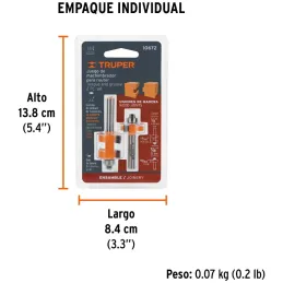 Juego de Fresas Machimbrador 7/8" x21mm cRodaje Truper 10672 Truper-Juego de Fresas Machimbrador 7/8" x21mm cRodaje Truper 10672