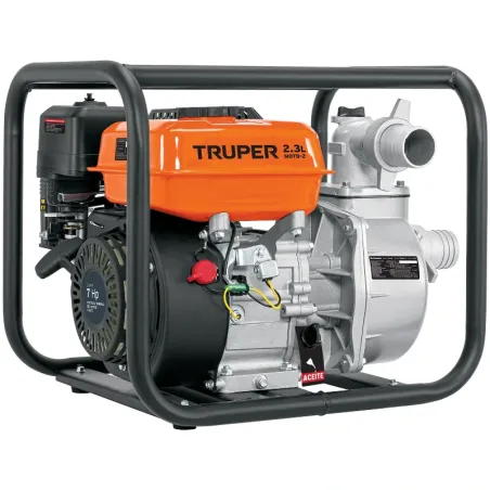 Motobombas 2" 7HP 500L Motor Gasolina 212cc 4T 25m Truper 17116 Truper-Motobombas 2" 7HP 500L Motor Gasolina 212cc 4T 25m Truper