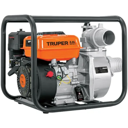 Motobombas 3" 7HP 900L Motor Gasolina 212cc 4T 25m Truper 17117 Truper-Motobombas 3" 7HP 900L Motor Gasolina 212cc 4T 25m Truper