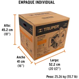 Motobombas 3" 7HP 900L Motor Gasolina 212cc 4T 25m Truper 17117 Truper-Motobombas 3" 7HP 900L Motor Gasolina 212cc 4T 25m Truper