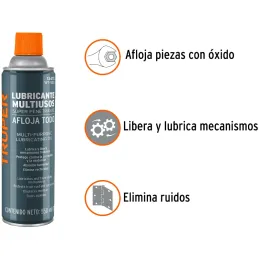 Aceite Aflojatodo 550ml 17oz, Super Penetrante Protege y Limpia, WT-550 13472 Truper Truper-Aceite Aflojatodo 550ml 17oz, Super 