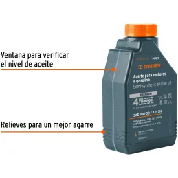 Aceite Semi Sintetico 1L SAE 10W-30 Para motor 4 Tiempos Generadores Motos Cuatrimotos, ACT-4T-32 14929 Truper Truper-Aceite Sem