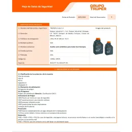 Aceite Semi Sintetico 0.5L SAE 10W-30 Para motor 4 Tiempos Generadores Motos Cuatrimotos, ACT-4T-16 14928 Truper Truper-Aceite S