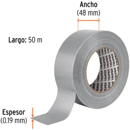 Cintas Ducte Tape 48mm x50m Resistente a Temperaturas Truper 12588 Truper-Cintas Ducte Tape 48mm x50m Resistente a Temperaturas 