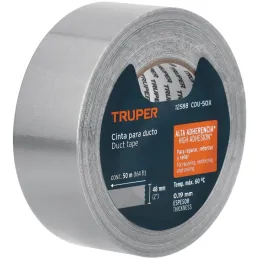 Cintas Ducte Tape 48mm x50m Resistente a Temperaturas Truper 12588 Truper-Cintas Ducte Tape 48mm x50m Resistente a Temperaturas 