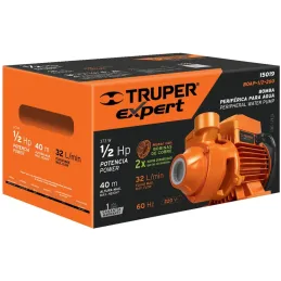 Bomba Electrica de Agua Perisfericas 1/2HP 3450RPM Entrada y Salida 1" Altura Maxima 40 Metros, BOAP-1/2-260 15019 Truper Truper
