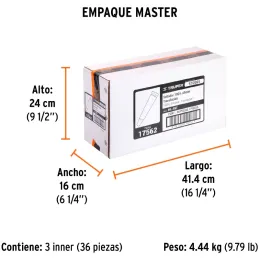 Silicona al 100%, 85ml Traslucido, Interior y exterior, para vidrios aluminio ceramica etc, SIL-85T 17562 Truper Truper-Silicona