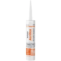 Siliconas Acrilicas 280ml Blanco, para superficie lisas y porosas, madera concreto aluminio, SACRI-100B 18570 Truper Truper-Sili