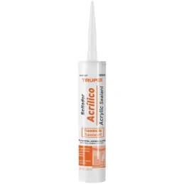 Siliconas Acrilicas 280ml Traslucido, para superficie lisas y porosas, madera concreto aluminio, SACRI-100T 18569 Truper Truper-
