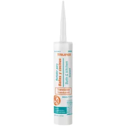 Silicona para Baños y cocinas 280ml Traslucido, Sellado duradero para superficies lisas, SIL-100BCT 18565 Truper Truper-Silicona