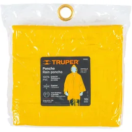 Poncho Grueso 100% PVC Espesor 0.25mm Unitalla, PONCHO 14412 Truper Truper-Poncho Grueso 100% PVC Espesor 0.25mm Unitalla, PONCH
