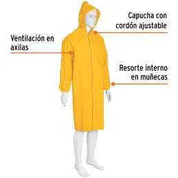 Capotines 100% PVC Talla M, Espesor 0.35mm, resorte interno en muñecas, IMPER-M 14414 Truper Truper-Capotines 100% PVC Talla M, 
