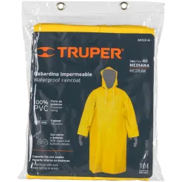 Capotines 100% PVC Talla M, Espesor 0.35mm, resorte interno en muñecas, IMPER-M 14414 Truper Truper-Capotines 100% PVC Talla M, 