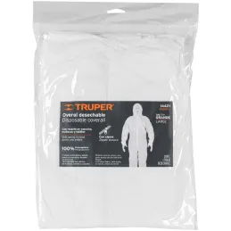 Overoles Desechables Talla L, en Polipropileno repelente de Liquidos, OVERD-L 14421 Truper Truper-Overoles Desechables Talla L, 