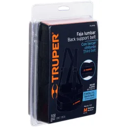 Faja con Tirantes y Cinturon ajustable Talla M 32-38, cierre con velcro, FAJA-MX 14216 Truper Truper-Faja con Tirantes y Cinturo