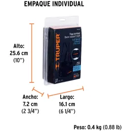 Faja con Tirantes y Cinturon ajustable Talla M 32-38, cierre con velcro, FAJA-MX 14216 Truper Truper-Faja con Tirantes y Cinturo