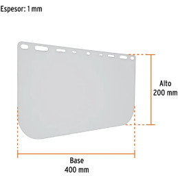 Mica de Repuesto para Mascar de Esmerilar PF-500 14221, REP-PF 14222 Truper Truper-Mica de Repuesto para Mascar de Esmerilar PF-