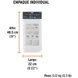 Mica de Repuesto para Mascar de Esmerilar PF-500 14221, REP-PF 14222 Truper Truper-Mica de Repuesto para Mascar de Esmerilar PF-