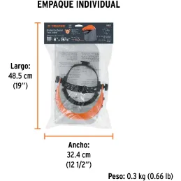 Mascara para Esmerilar y Refacciones, Mica Policarbonato antirayadura, Abatimiento 90 grados, PF-500 14221 Truper Truper-Mascara