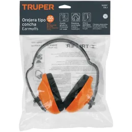 Protector Auditivo con Orejera Ajustable, con almohadilla para mayor confort, Reduccion de Ruido 18db, OAJ 14257 Truper Truper-P