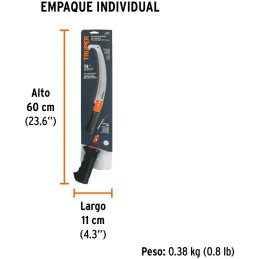 Serrucho de Poda con Gancho 16" DPP5, Mango con Grip, STP-16X 18179 Truper Truper-Serrucho de Poda con Gancho 16" DPP5, Mango co