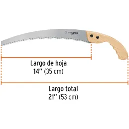 Serrucho de Poda Tradicionales 14" DPP 6, Mango ergonomico de madera, STP-14 18172 Truper Truper-Serrucho de Poda Tradicionales 