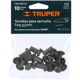 Tornillo para Serrucho 10 Piezas, para modelos selecto dorado y diamante, TOR-SER-10 18175 Truper Truper-Tornillo para Serrucho 
