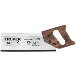 Serrucho Diamante de Costilla 12" Espesor 0.8mm DPP9, en acero alto carbono templado, STCX-12 18165 Truper Truper-Serrucho Diama