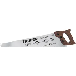 Serrucho Dorado 24" Espesor 0.8mm, DPP 7 en acero alto carbono templado, STD-24 18170 Truper Truper-Serrucho Dorado 24" Espesor 