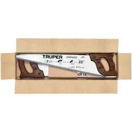 Serrucho Dorado 22" Espesor 0.8mm, DPP 7 en acero alto carbono templado, STD-22 18169 Truper Truper-Serrucho Dorado 22" Espesor 