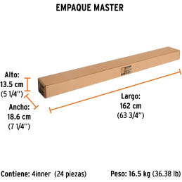 Extension Telescopica 3m Acero para Rodillos y Cepillos Truper 10549 Truper-Extension Telescopica 3m Acero para Rodillos y Cepil