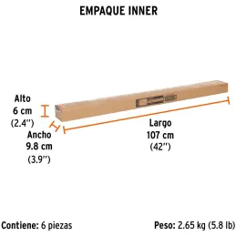 Extension Telescopica 2.7m Aluminio para Rodillos y cepillos Truper 19213 Truper-Extension Telescopica 2.7m Aluminio para Rodill
