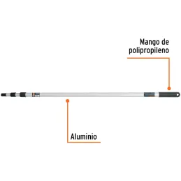 Extension Telescopica 2m Aluminio para rodillos y cepillos Truper 19216 Truper-Extension Telescopica 2m Aluminio para rodillos y