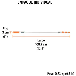 Extension Telescopica 2m Aluminio para rodillos y cepillos Truper 19216 Truper-Extension Telescopica 2m Aluminio para rodillos y