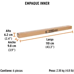 Extension Telescopica 2m Aluminio para rodillos y cepillos Truper 19216 Truper-Extension Telescopica 2m Aluminio para rodillos y