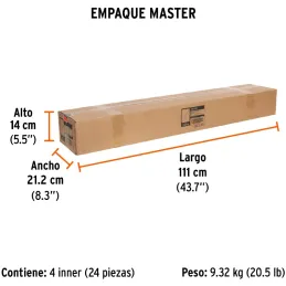 Extension Telescopica 2m Aluminio para rodillos y cepillos Truper 19216 Truper-Extension Telescopica 2m Aluminio para rodillos y