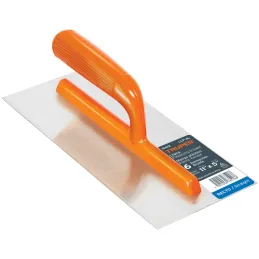 Plancha de Empastar Lisas 11 x 5 Pulgadas, Uso Profesional, 6 Remaches Mango de Plastico, LLP-6L 15412 Truper Truper-Plancha de 