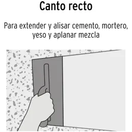 Plancha de Empastar Lisas 11 x 5 Pulgadas, Uso Profesional, 6 Remaches Mango de Plastico, LLP-6L 15412 Truper Truper-Plancha de 
