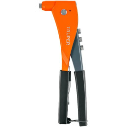 Remachadora Profesional 4 Boquillas intercambiable 3/32 1/8 5/32 3/16" Largo 10" incluye llave, RE-9 17960 Truper Truper-Remacha