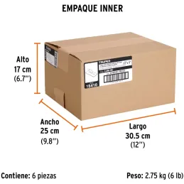 Plancha de Empastar Dentada 11 x 5 Pulgadas, Uso Profesional, 6 Remaches Mango de Madera, LLM-6C 15410 Truper Truper-Plancha de 