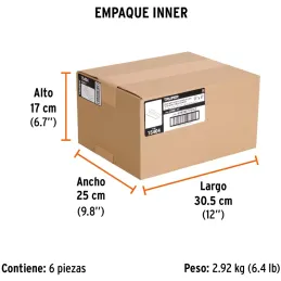 Plancha de Empastar Dentada 11 x 5 Pulgadas, Uso Profesional, 10 Remaches Mango de Madera, LLMC-11 15404 Truper Truper-Plancha d