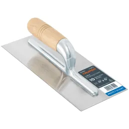 Plancha de Empastar Lisas 11 x 5 Pulgadas, Uso Profesional, 10 Remaches Mango de Madera, LLM-11 15400 Truper Truper-Plancha de E