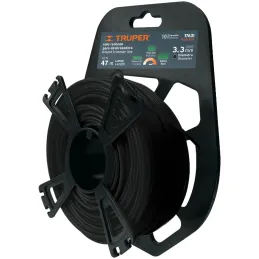 Hilo Redondo para desbrozadora 3.3mm x47M Blister, HLB-155 17631 Truper Truper-Hilo Redondo para desbrozadora 3.3mm x47M Blister