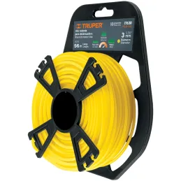 Hilo Redondo para desbrozadora 3mm x56M Blister, HLB-130 17630 Truper Truper-Hilo Redondo para desbrozadora 3mm x56M Blister, HL