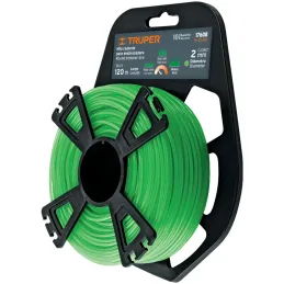 Hilo Redondo para desbrozadora 2mm x120M Blister, HLB-80 17608 Truper Truper-Hilo Redondo para desbrozadora 2mm x120M Blister, H