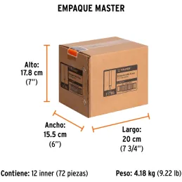 Brocas Ceramica 1/2" - 12.7mm, Punta de Carburo de Tungsteno, BVI-1/2 11705 Truper Truper-Brocas Ceramica 1/2" - 12.7mm, Punta d