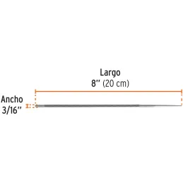 Limas Redonda Profesional para motosierra 8" Espesor 3/16", para afilado preciso y rapido, LMO-3/16X 15166 Truper Truper-Limas R