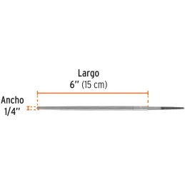 Limas Redonda Bastardas 6", Espesor 1/4", Sin Mango, para orificios o curvas, LRB-6 15187 Truper Truper-Limas Redonda Bastardas 