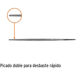 Limas Redonda Bastardas 4", Espesor 3/16", Sin Mango, para orificios o curvas, LRB-4 15185 Truper Truper-Limas Redonda Bastardas